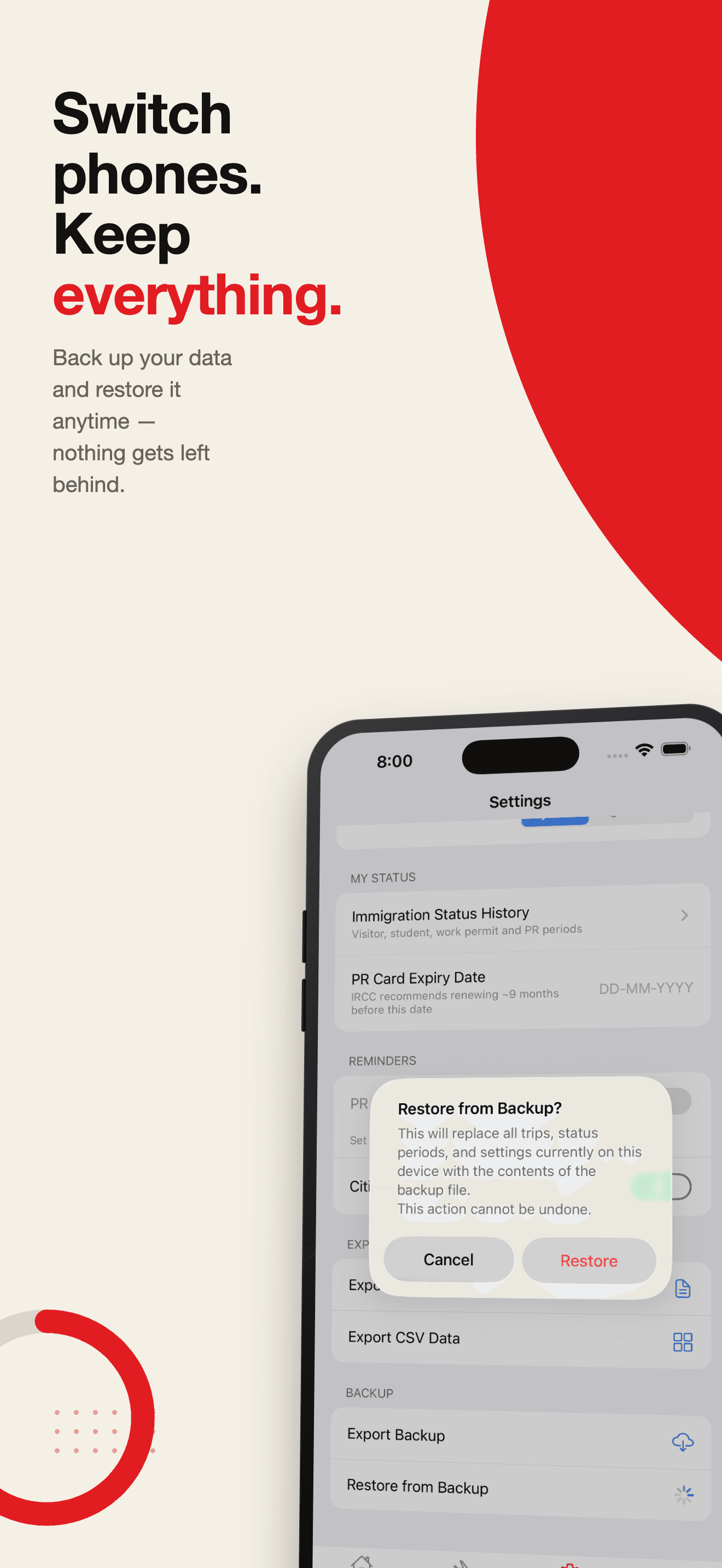 Backup and restore